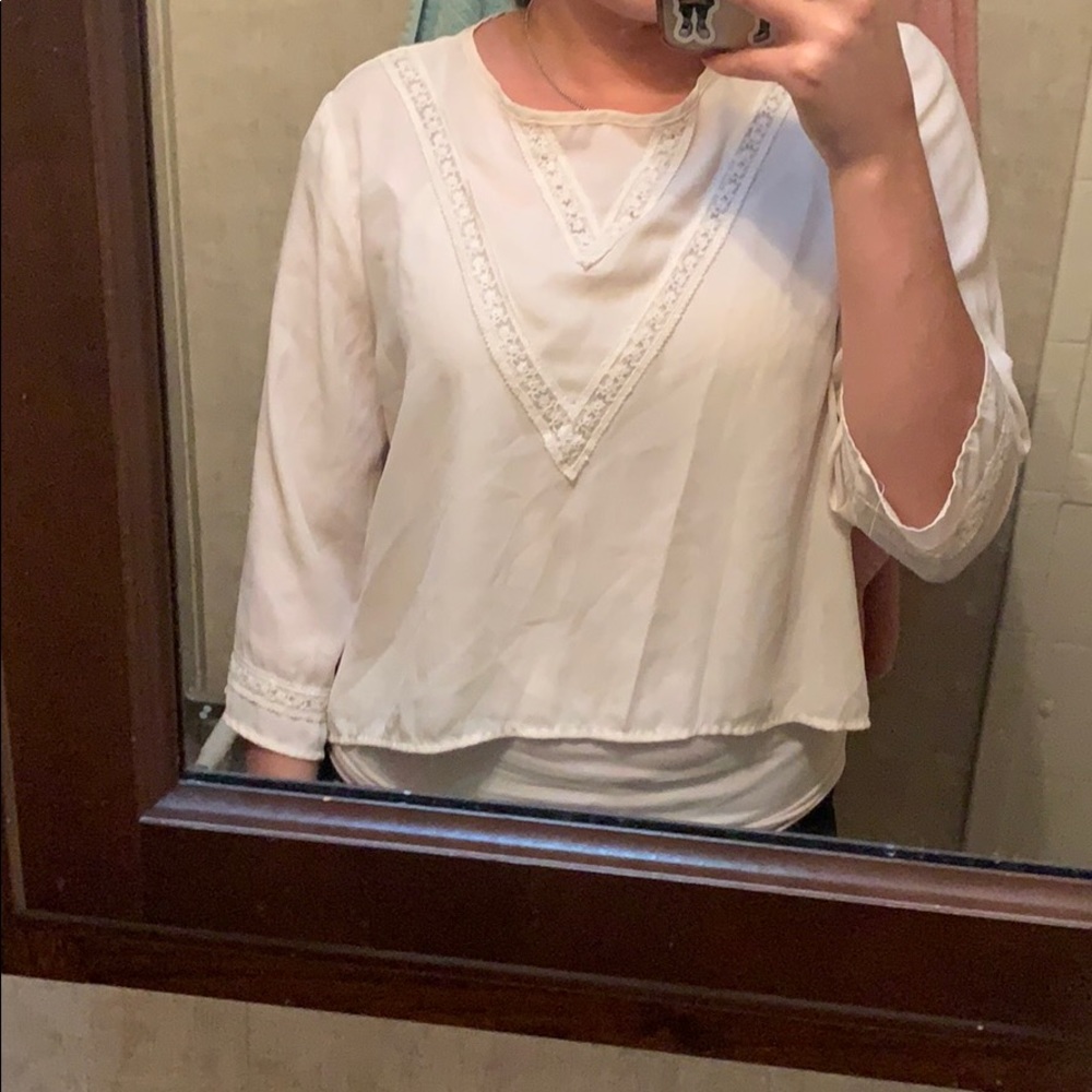Cream blouse!